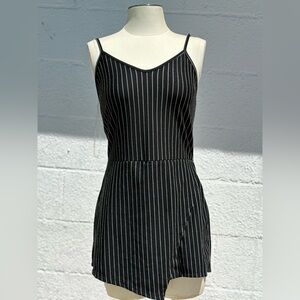 Black and White Striped Women's Dress